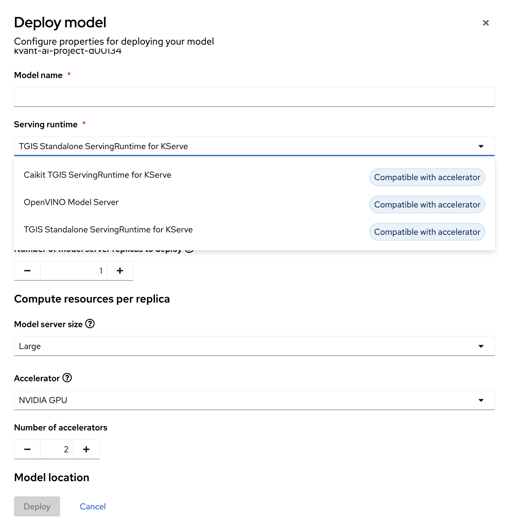 image Openshift AI DS model deployment