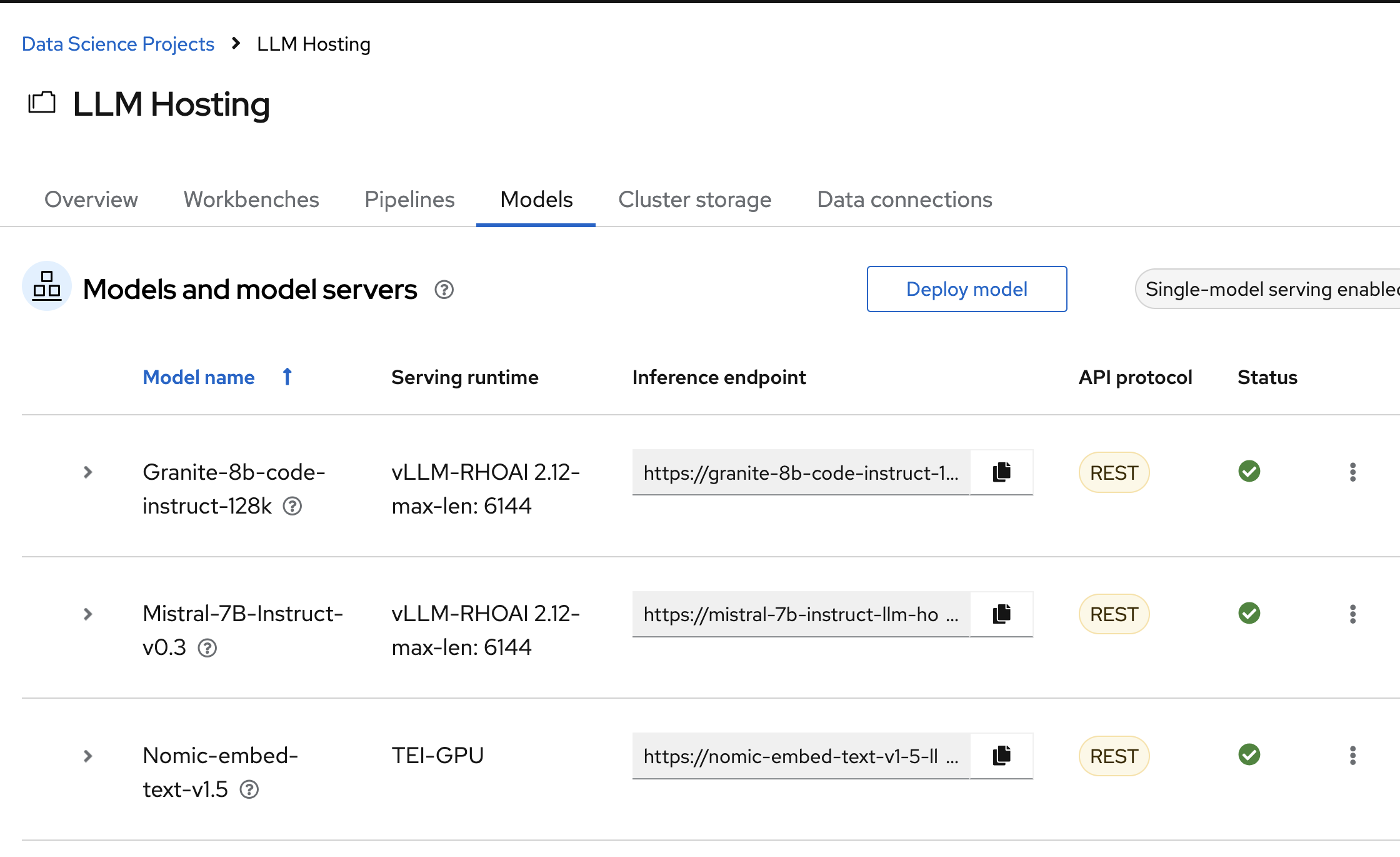 image Openshift AI DS model inference